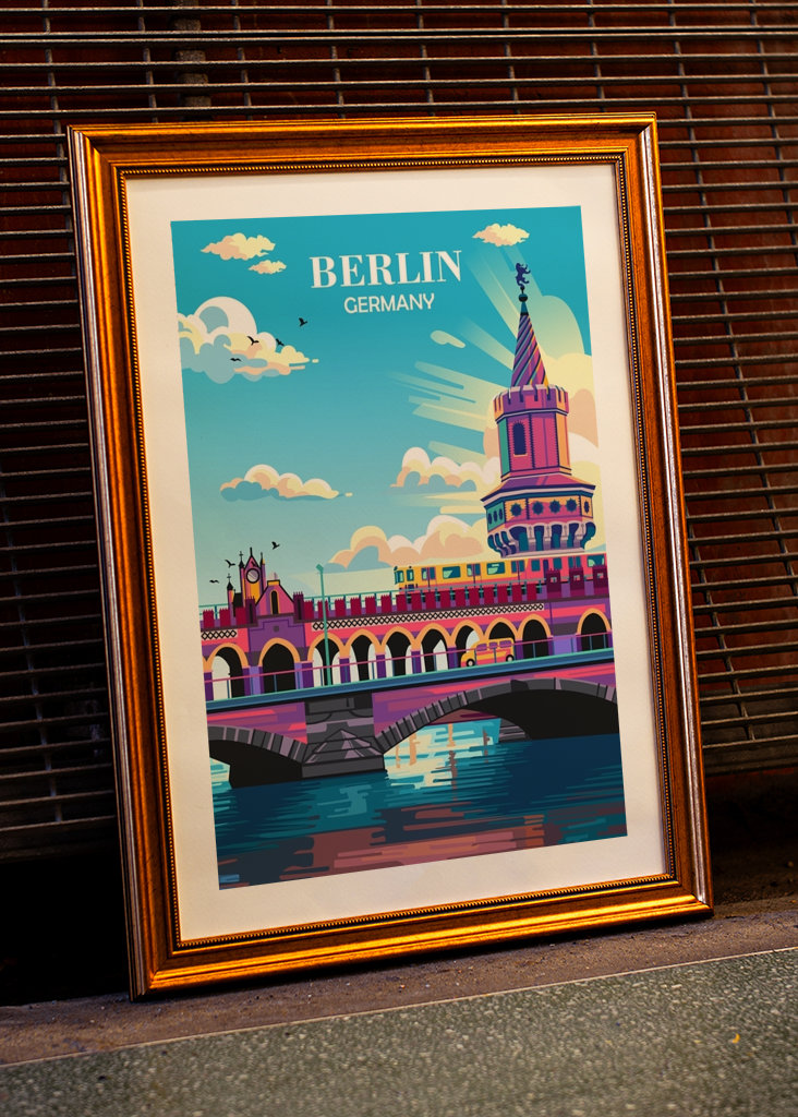 Plakat podróżniczy Berlin Niemcy