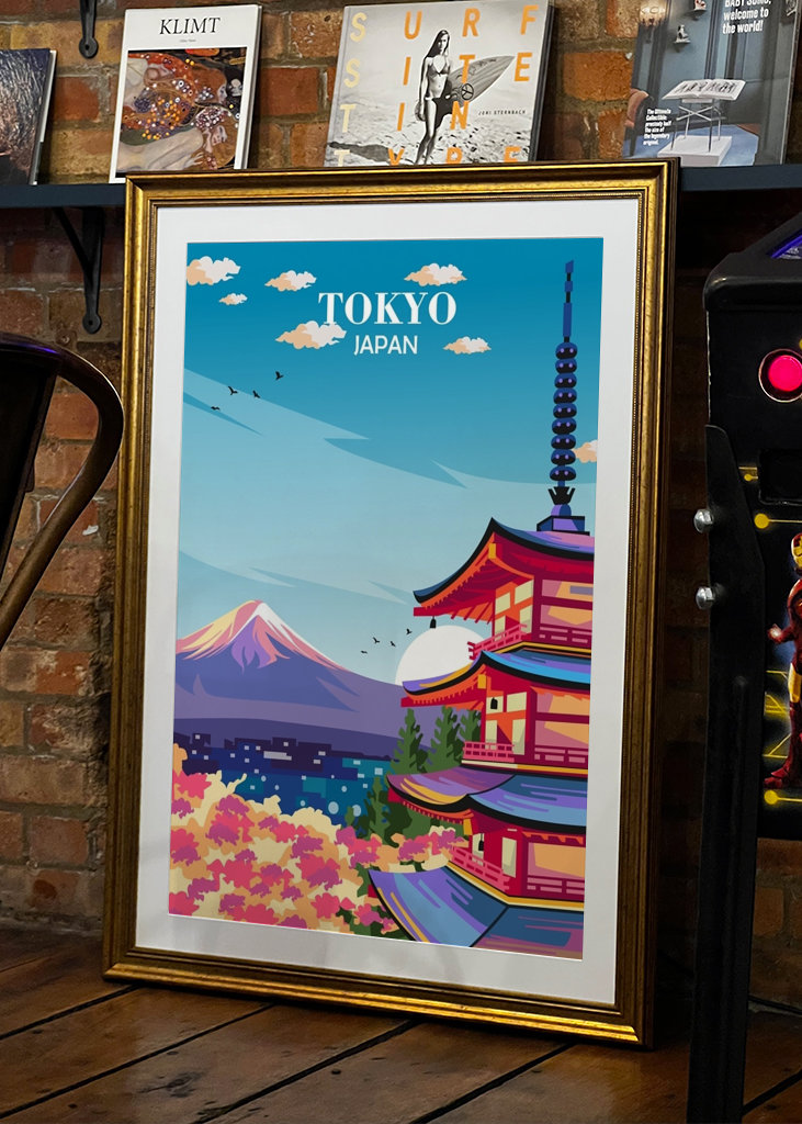 Cestovní plakát Tokio Japonsko