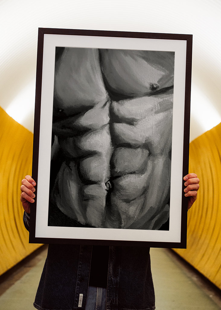 Man torso naakt sixpack 