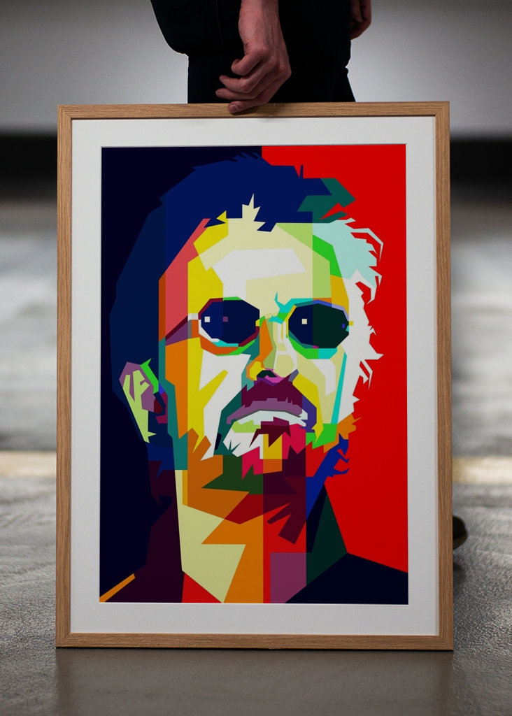 Anglický bubenický hudebník Art WPAP