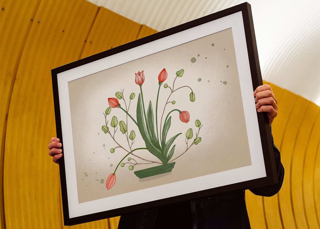 Tulips Ikebana Style