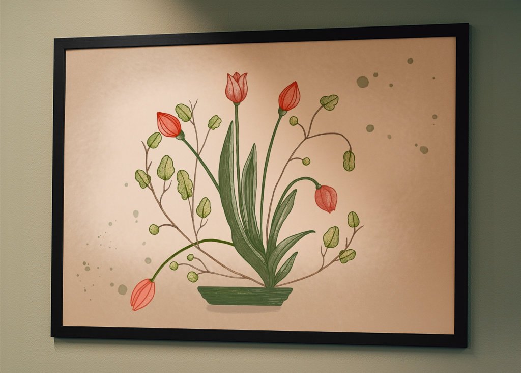 Tulips Ikebana Style