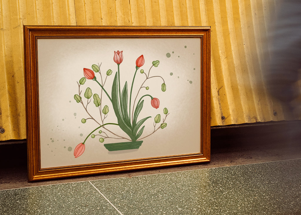 Tulips Ikebana Style