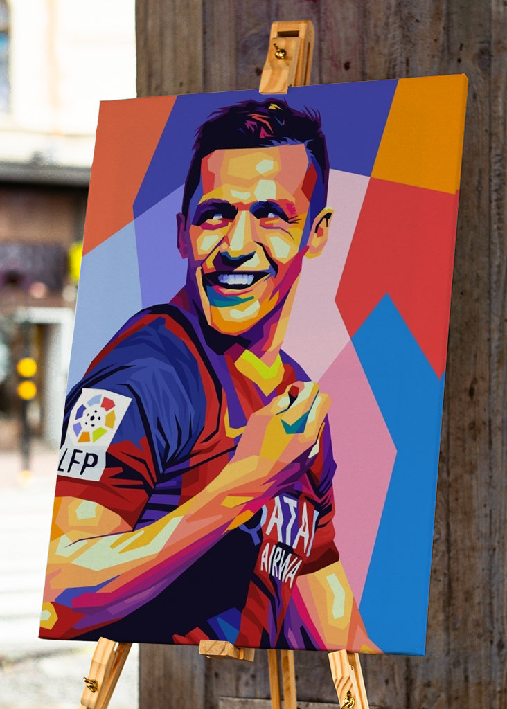 Alexis Sanchez Wpap Pop Art