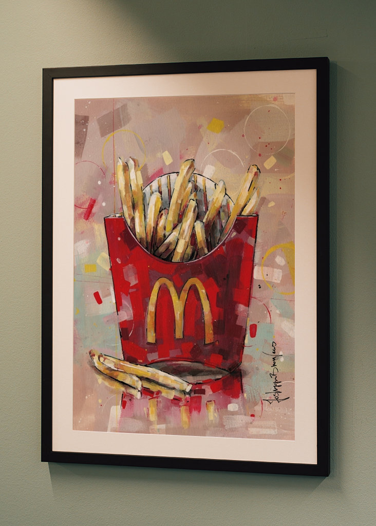 Ikonische Schachtel mit Pommes Frites Kunstdruck