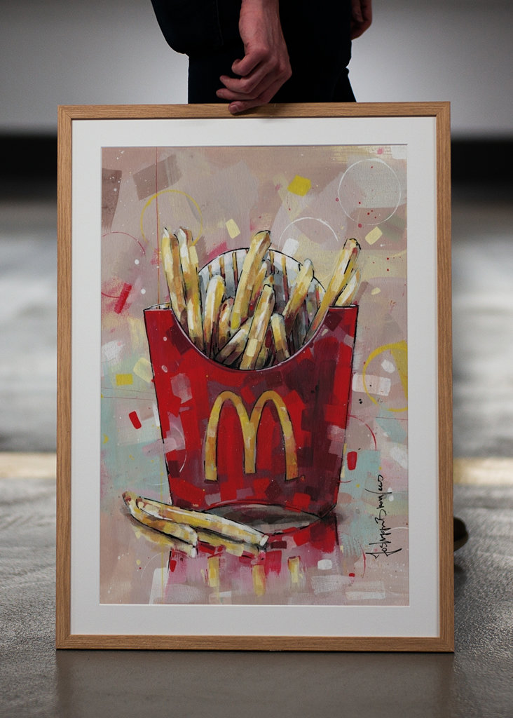 Ikonische Schachtel mit Pommes Frites Kunstdruck