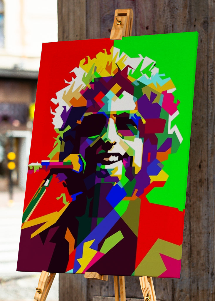 Bob Dylan Folk Singer Pop Art