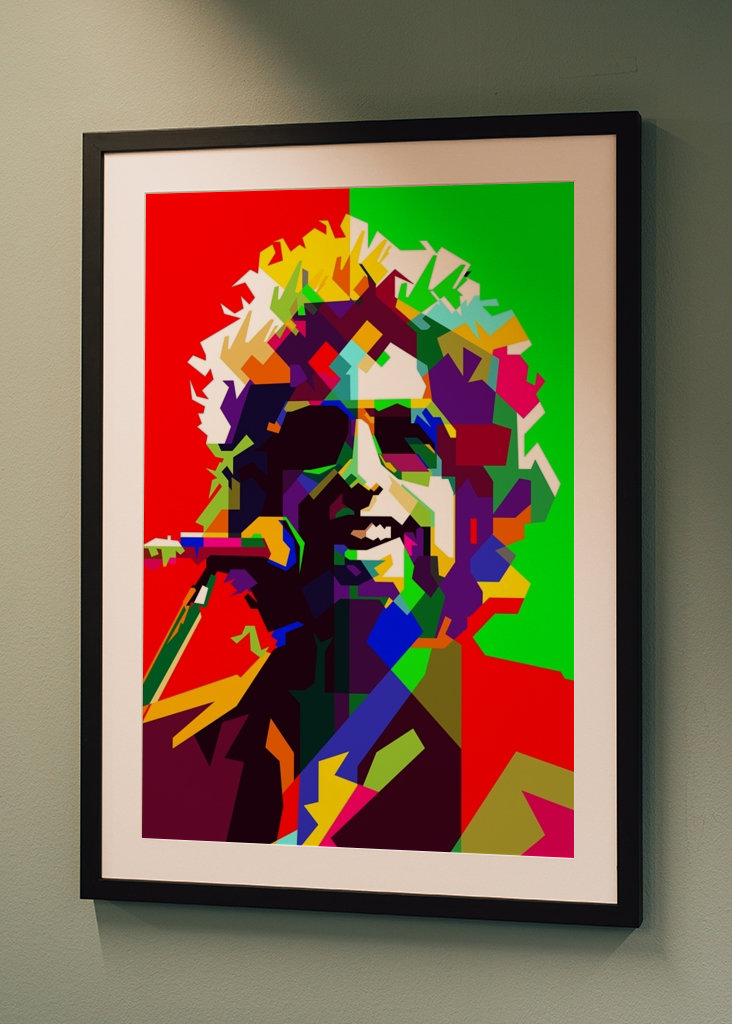 Bob Dylan Folk Singer Pop Art