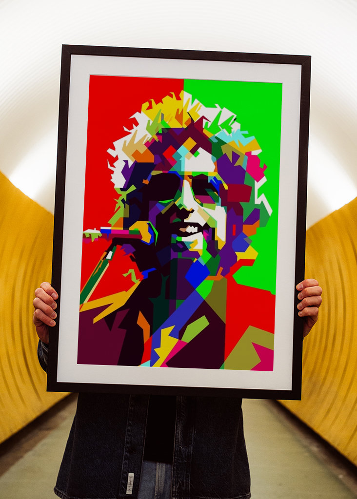 Bob Dylan Folk Singer Pop Art