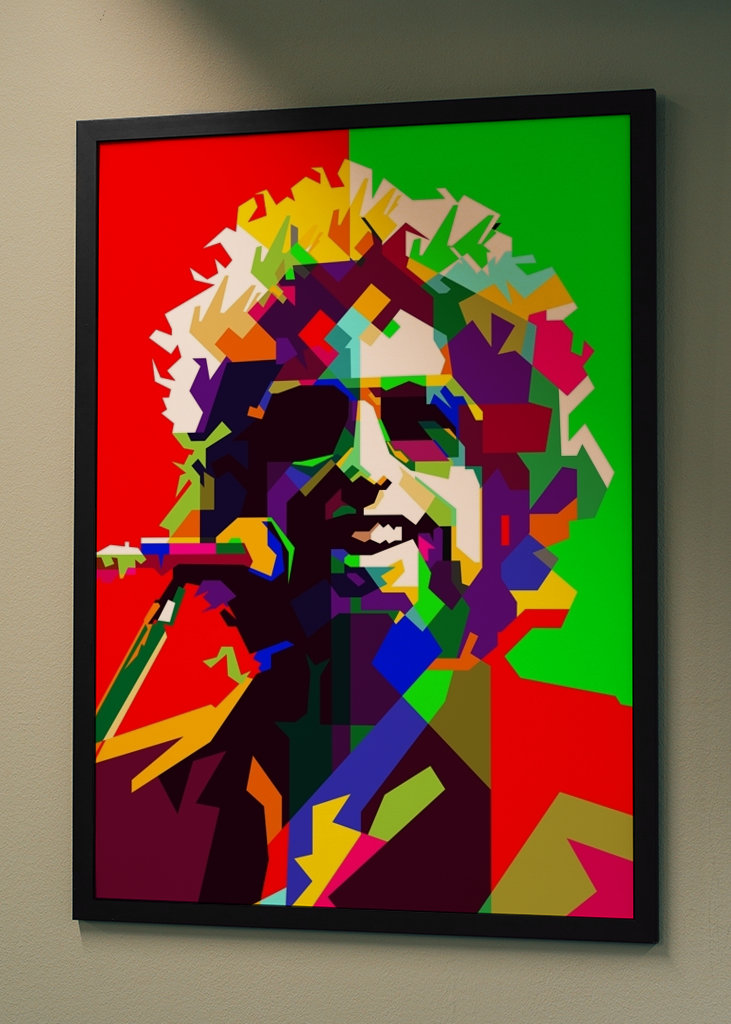 Bob Dylan Folk Singer Pop Art