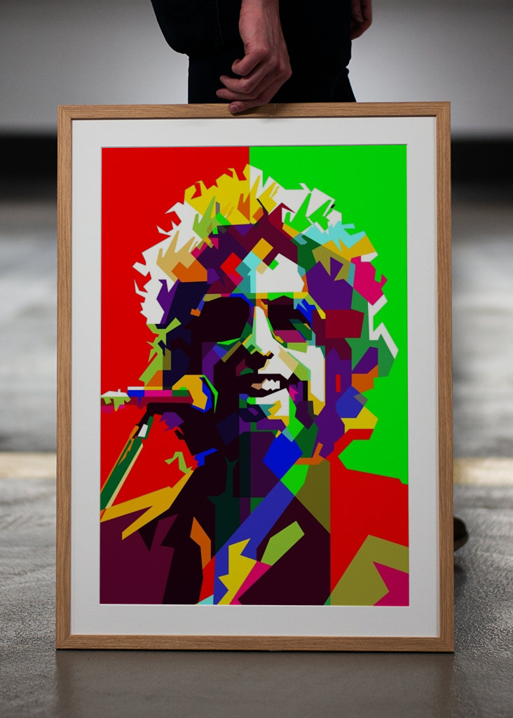 Bob Dylan Folk Singer Pop Art