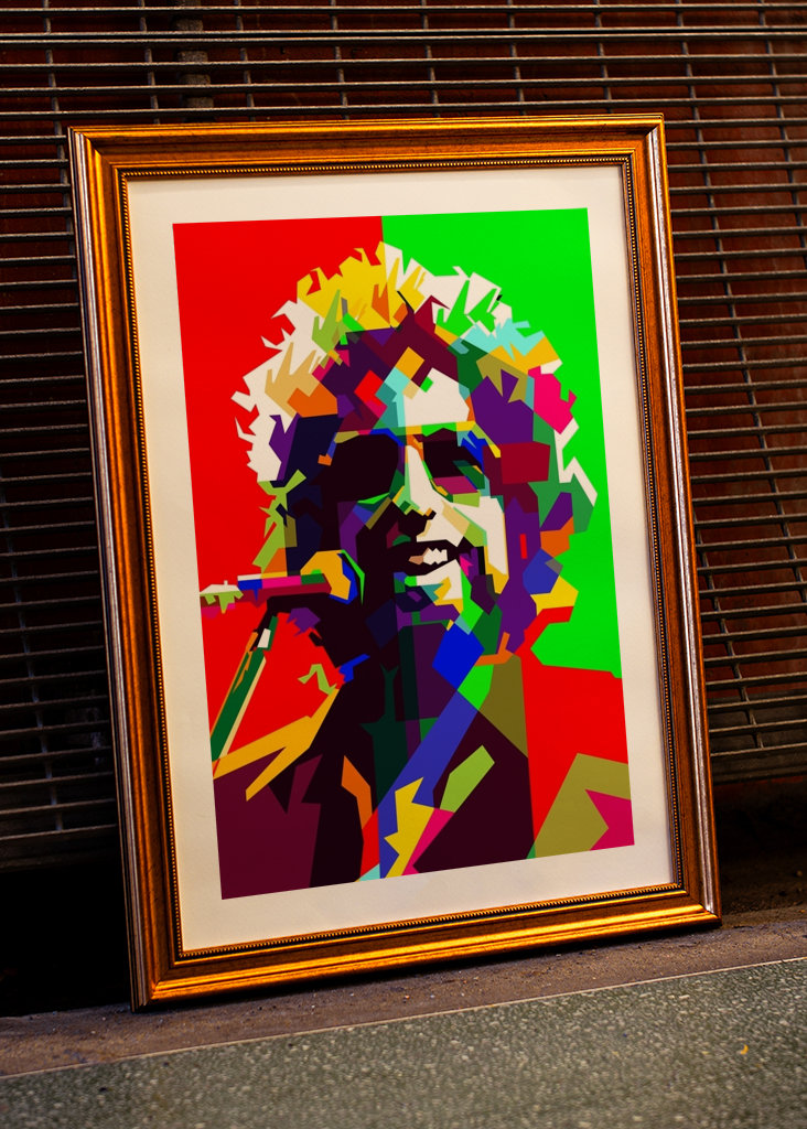 Bob Dylan Folk Singer Pop Art