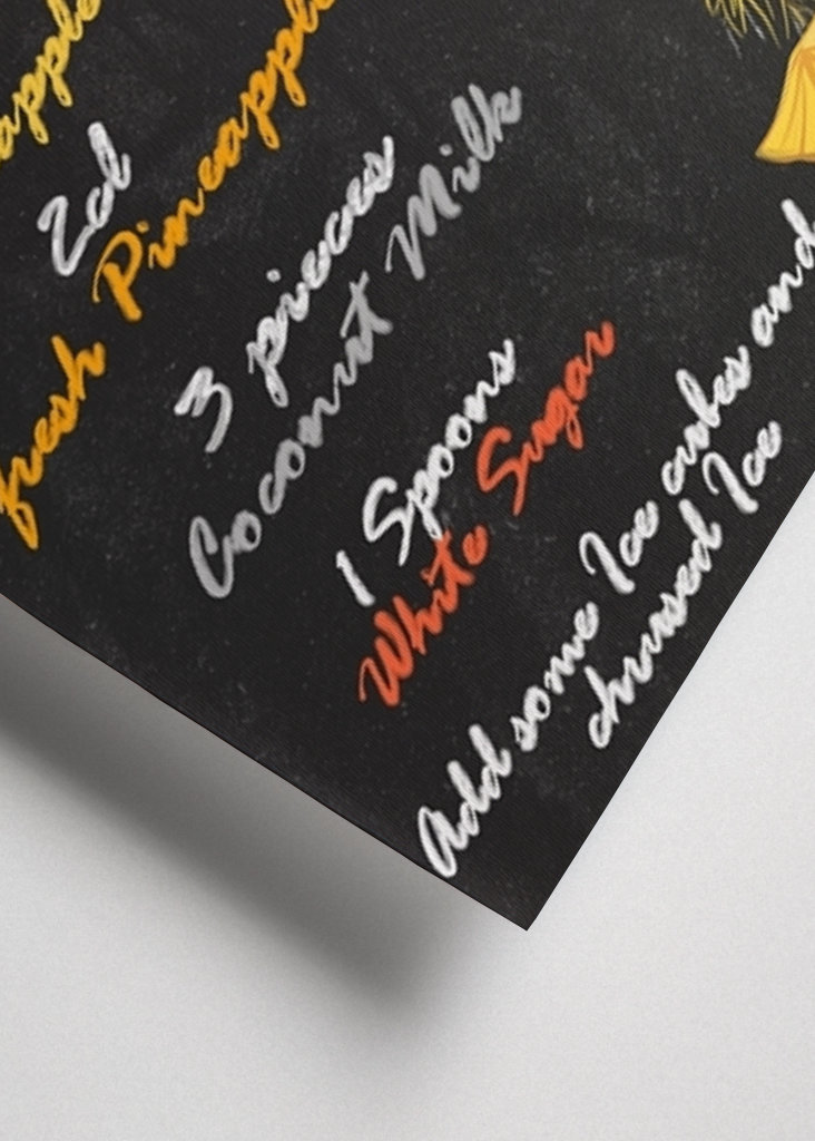 Pina Colada Cocktail Kreide