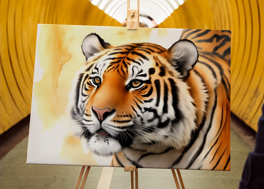 La tête d’un tigre