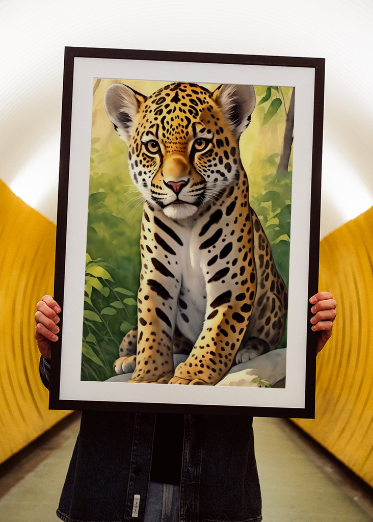 Uma onça-pintada muito jovem