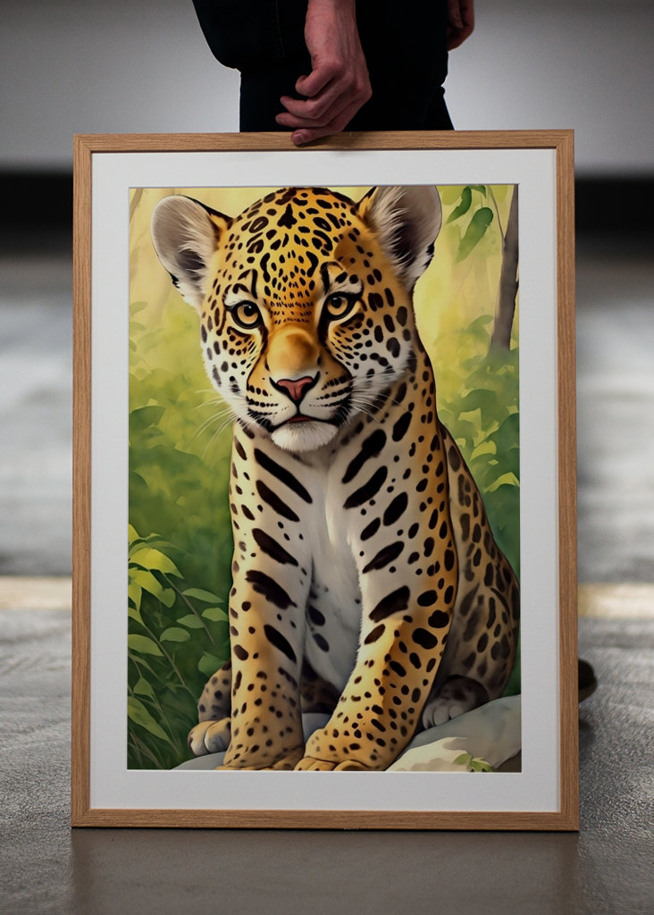 Uma onça-pintada muito jovem