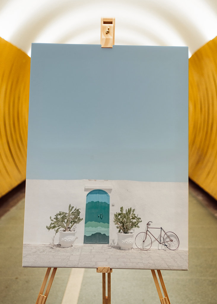 Modrozelené dveře v Itálii