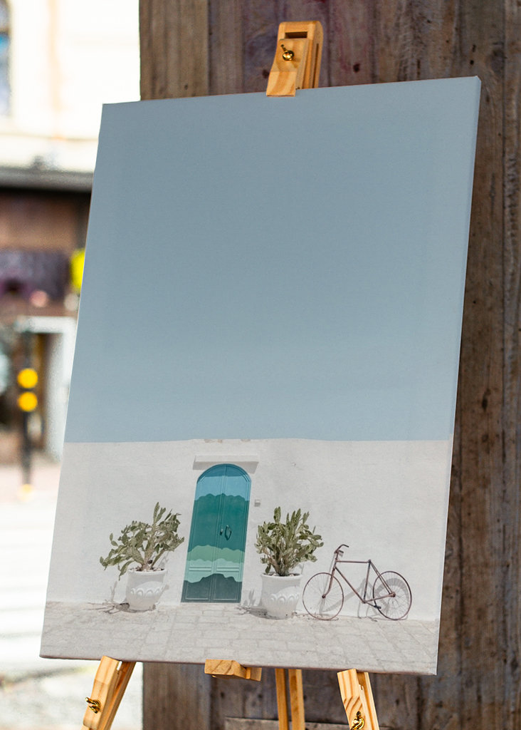 Modrozelené dveře v Itálii