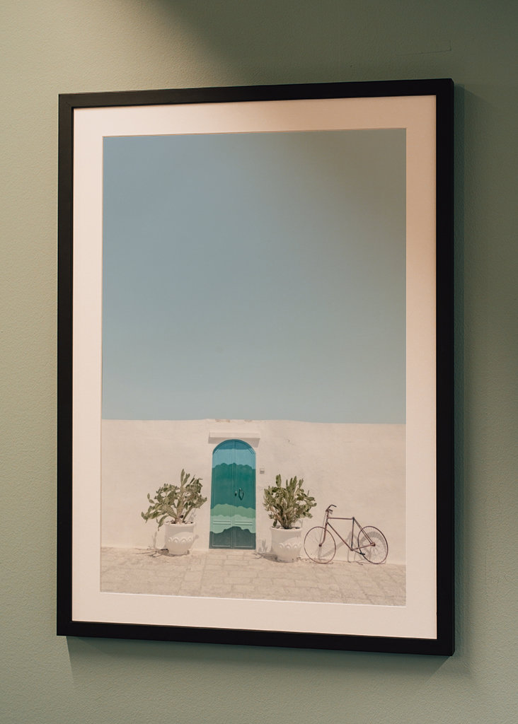 Modrozelené dveře v Itálii