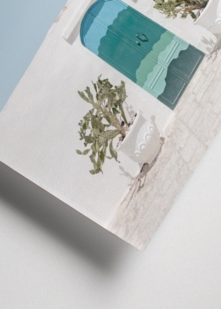 Modrozelené dveře v Itálii