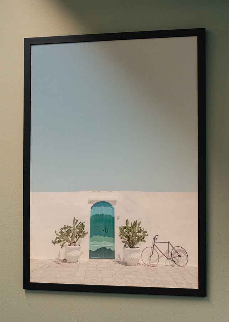 Modrozelené dveře v Itálii