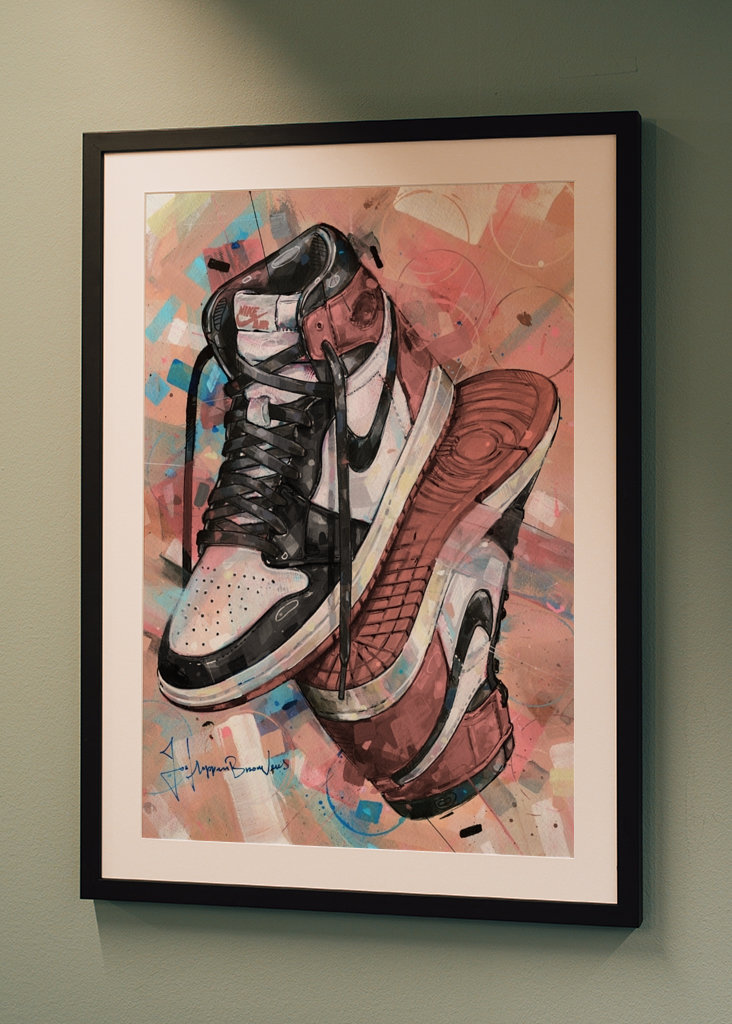 Nike air jordan rust pink art