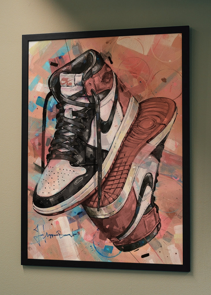 Nike air jordan rust pink art
