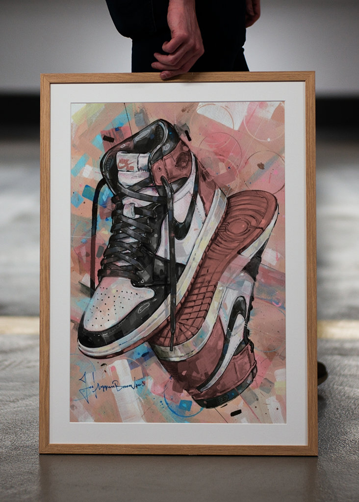Nike air jordan rust pink art