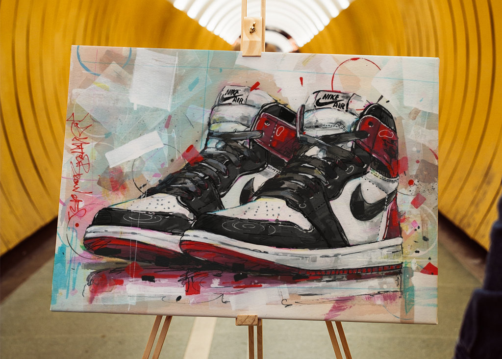 Nike Air Jordan 1 noir bout