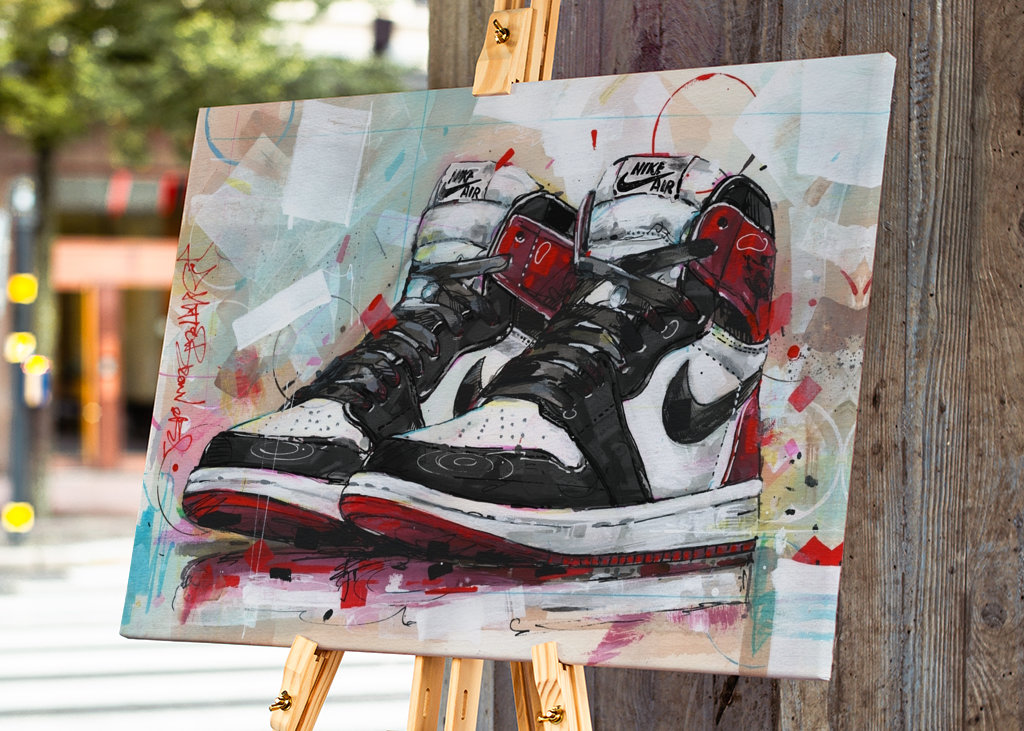 Nike Air Jordan 1 noir bout