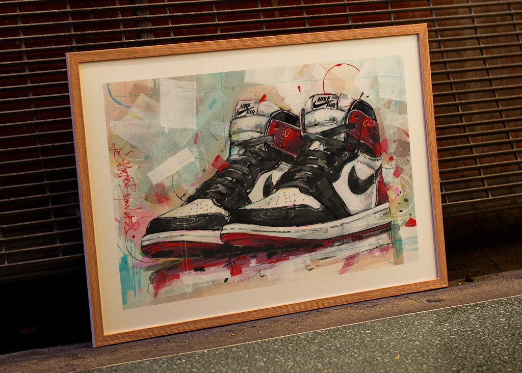 Nike Air Jordan 1 noir bout