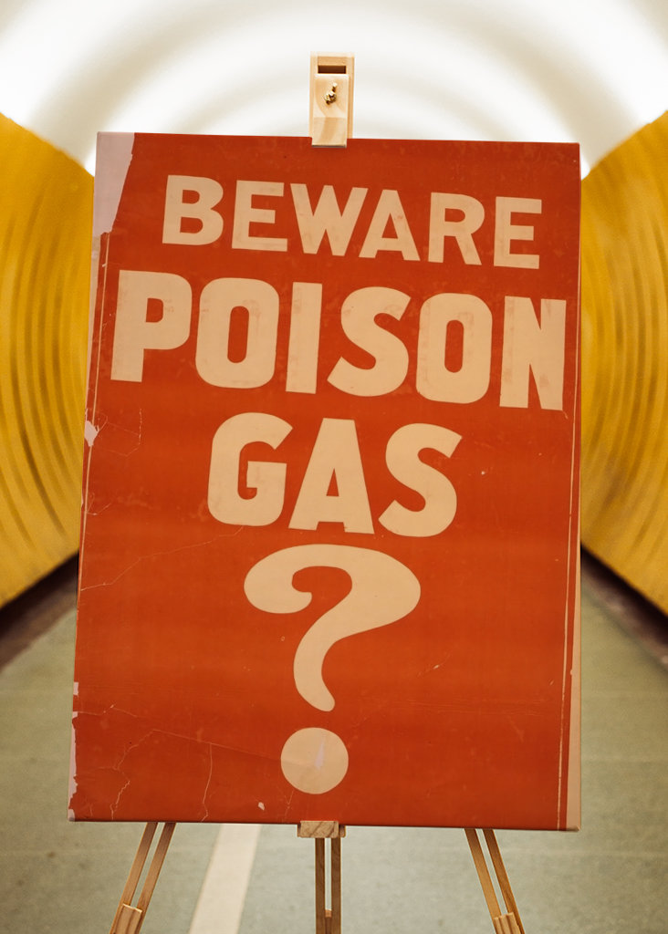 Beware poison gas?
