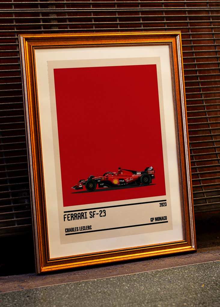 Ferrari SF-23  F1 Car Poster