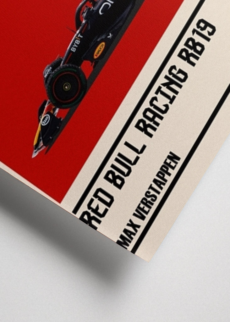 Max Verstappen Car poster