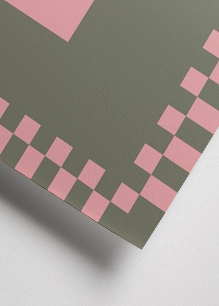 Letter E in Pink colors