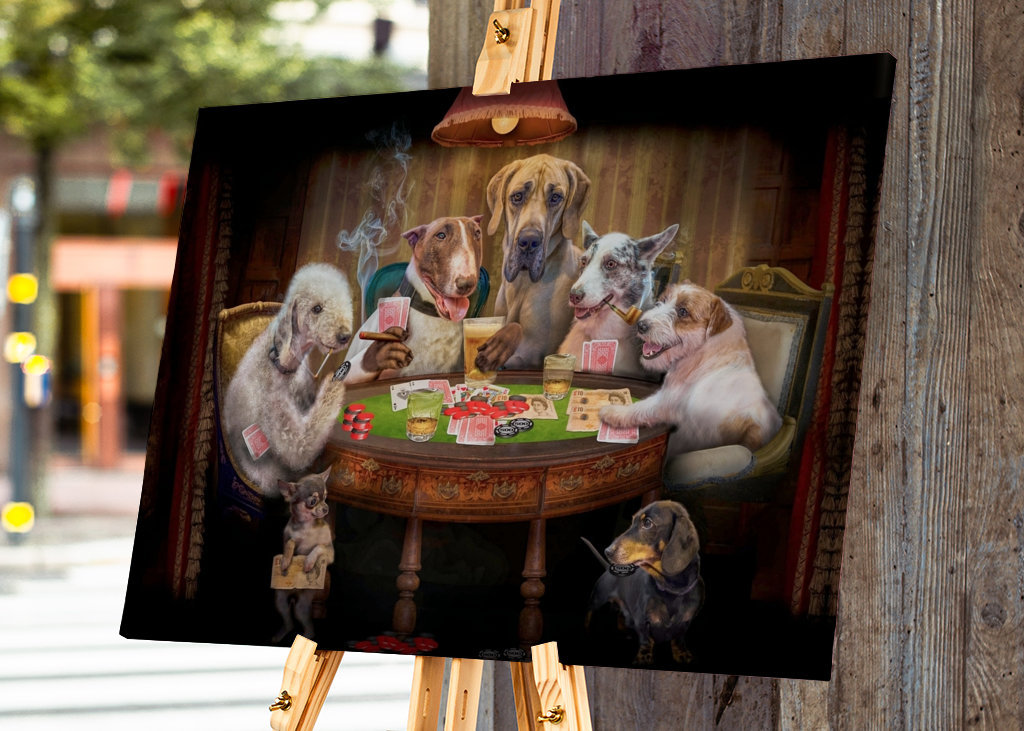 Funny Dog Playing Poker