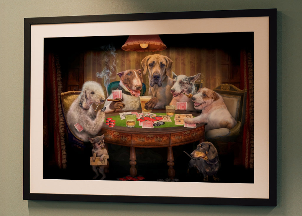 Funny Dog Playing Poker