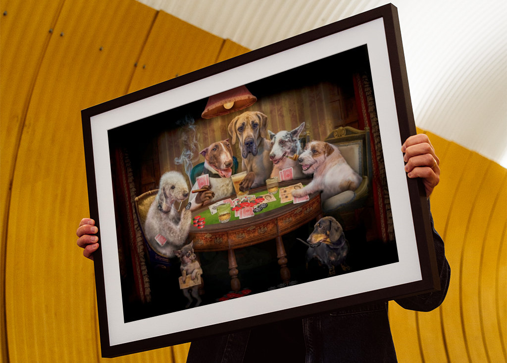 Funny Dog Playing Poker