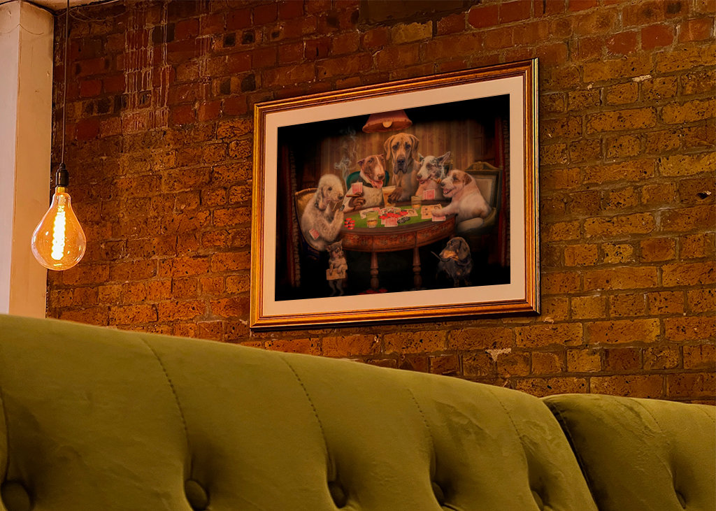 Funny Dog Playing Poker