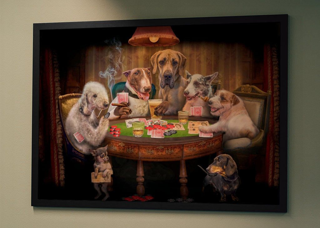 Funny Dog Playing Poker