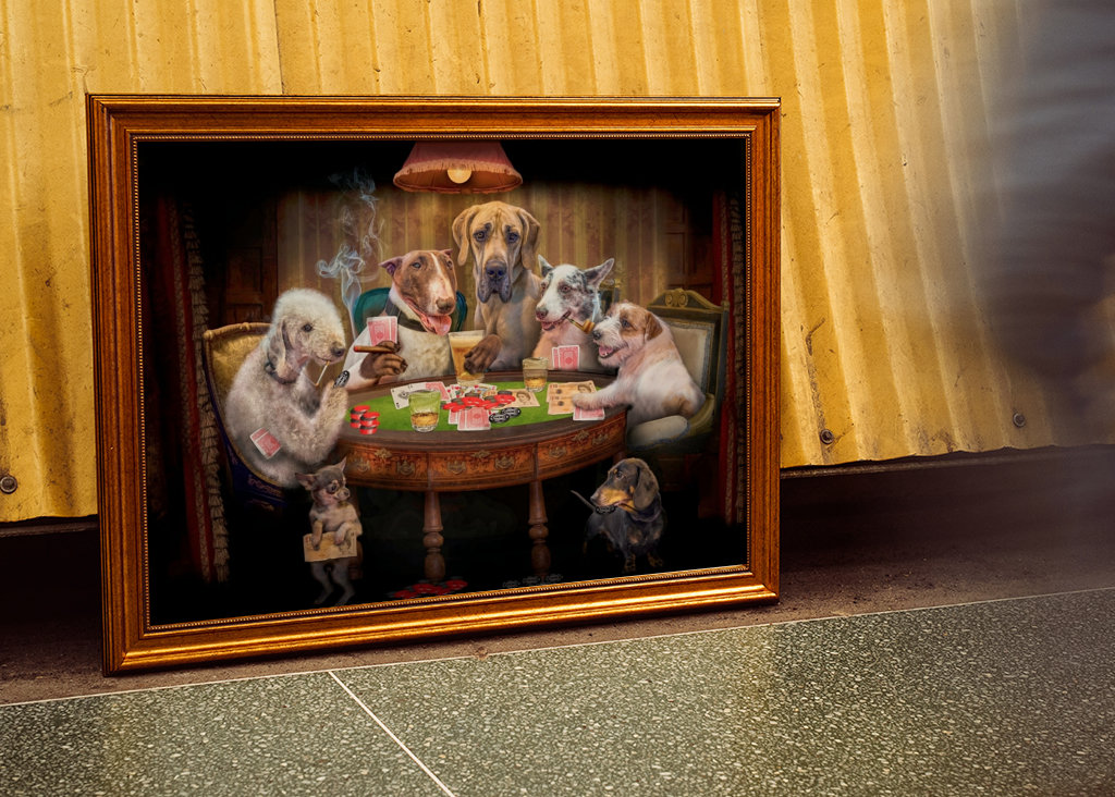 Funny Dog Playing Poker