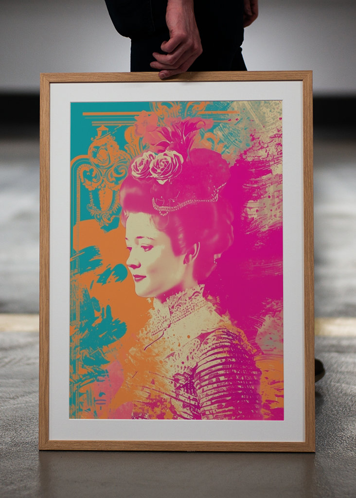 Rokoko Pop Art Frauen-portræt