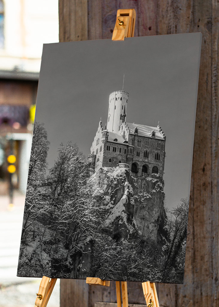 Castello di Lichtenstein in inverno