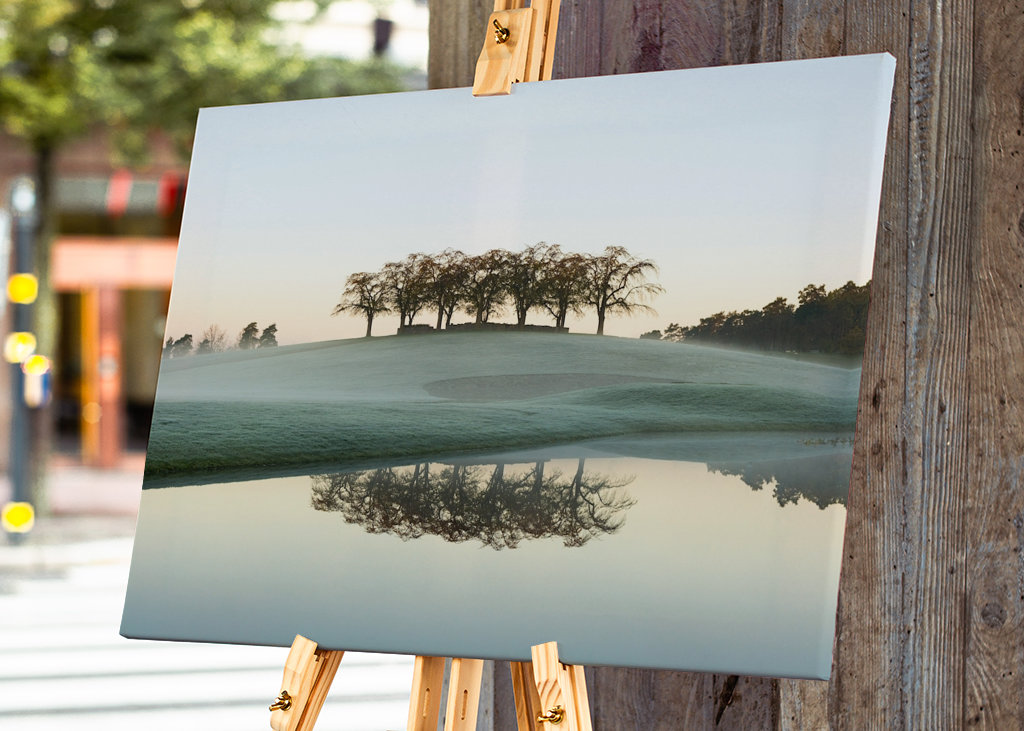 Ranní mlha v Almhöjdenu