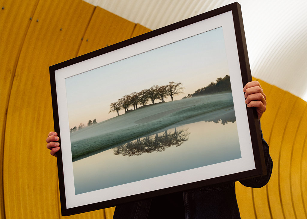 Ranní mlha v Almhöjdenu