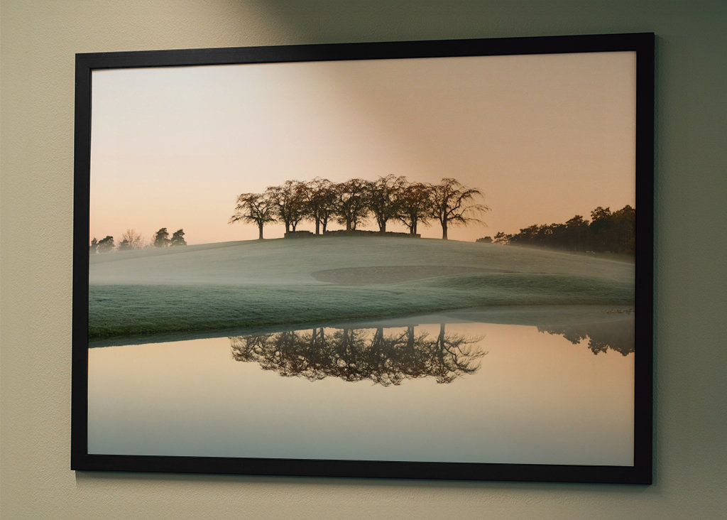 Ranní mlha v Almhöjdenu