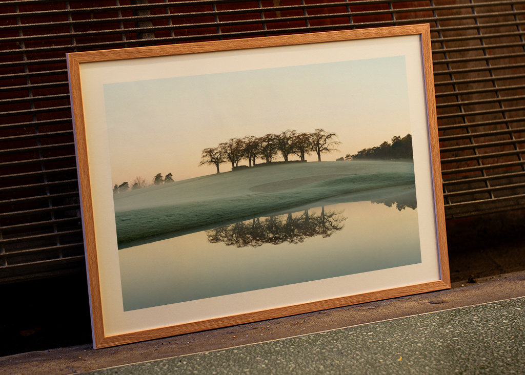 Ranní mlha v Almhöjdenu