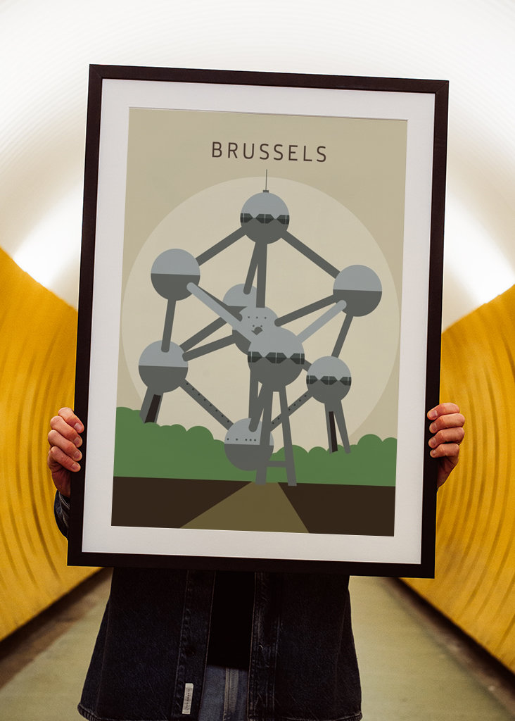 Brüsszel Cityposter Atomium 