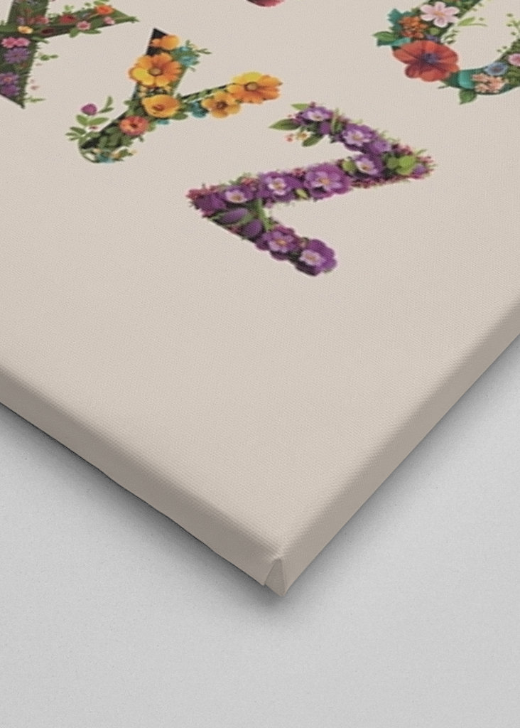 Alphabet in flowers