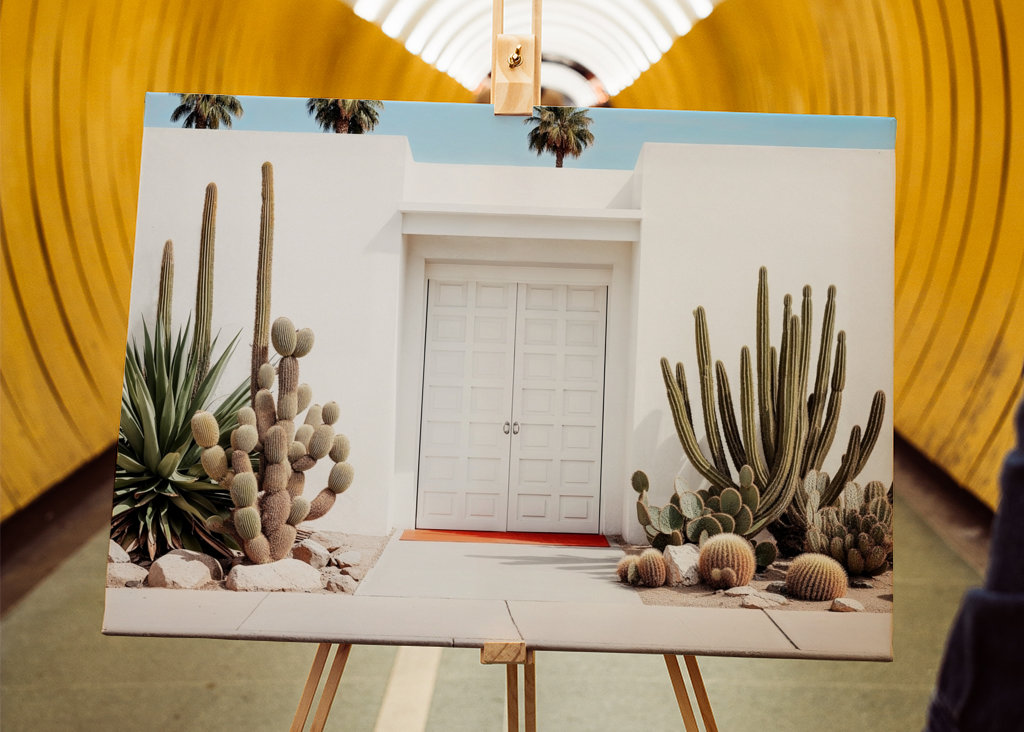 White Mid-Century Modern House